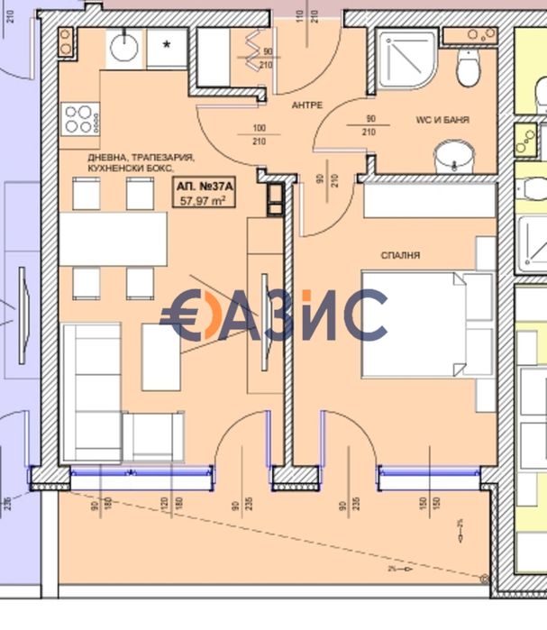 Продава се Двустаен апартамент в Поморие - 65 кв.м за 1305 €/кв.м - Снимка #10