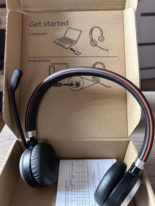 Casca Jabra Evolve 65 full box