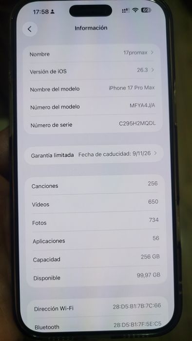 Обмен iPhone 17 pro max синий 256гб esim