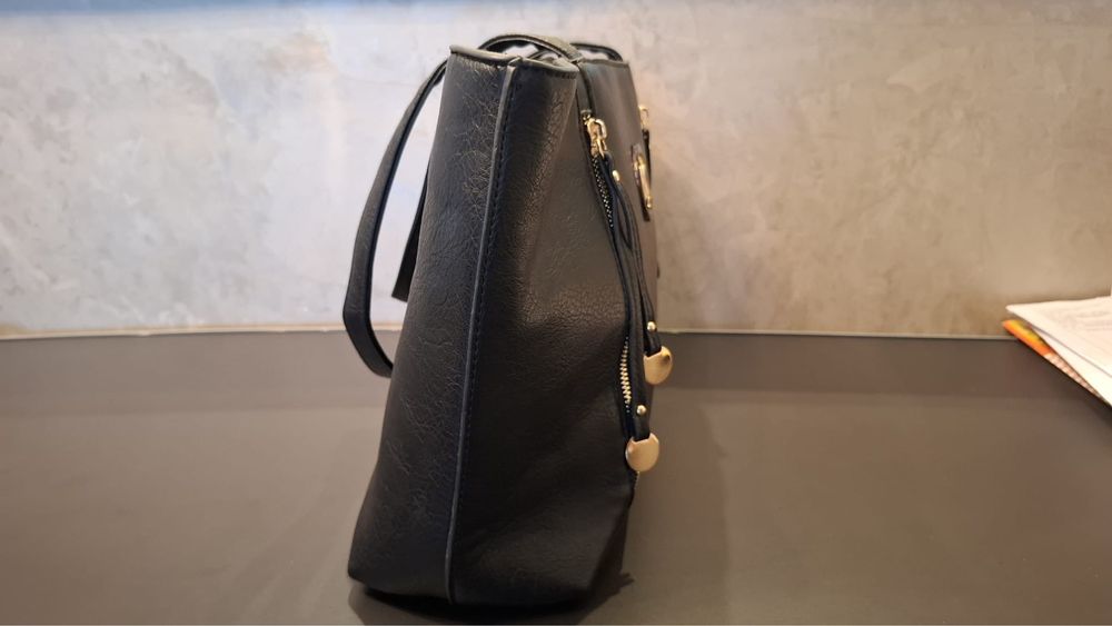 Geantă damă neagră Shopper