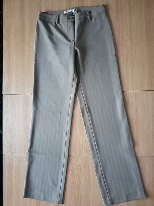 Pantaloni office verde închis kaki M-L