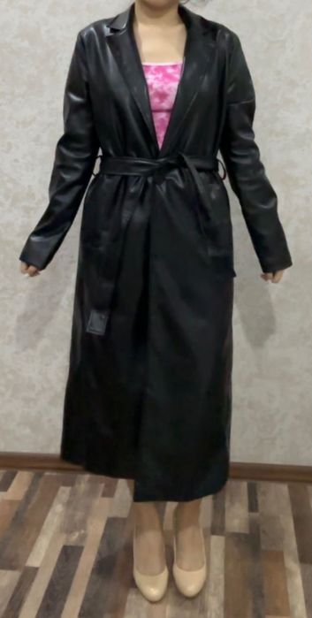 Кожаный тренч/плащ, ZARA