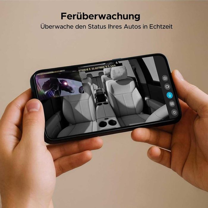 видеорегистратор за предно и вътрешно, 1080P  с 4G LTE дистанционно