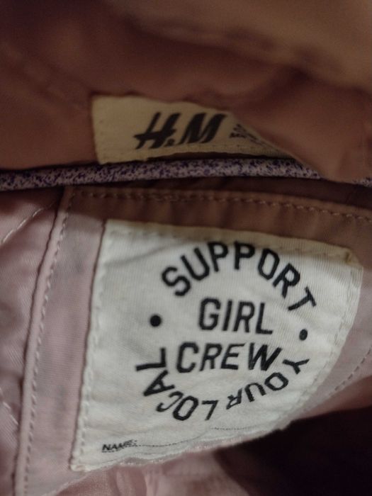 Момичешко/юношеско яке H&M в нежно розов цвят