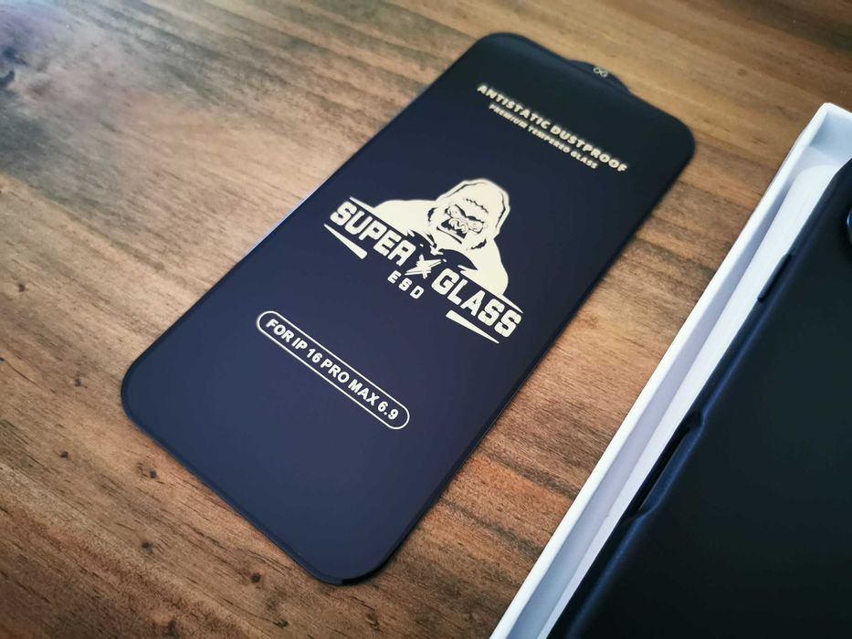 Husa piele cip si Magsafe + folie sticla ecran Iphone 16 17 PRo Max