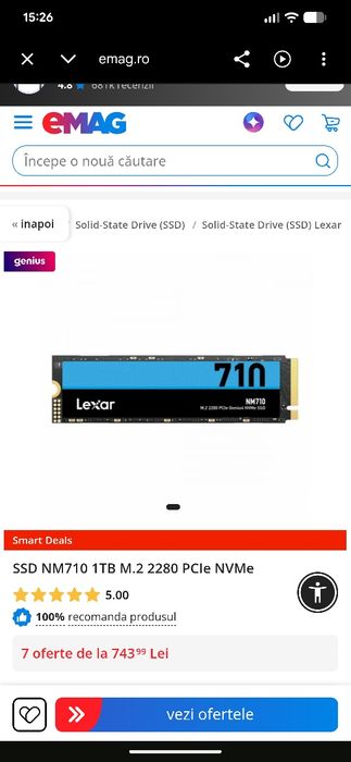 Vind ssd    710 sigilat