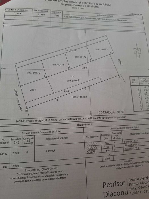 Vand teren intravilan Sacalaseni