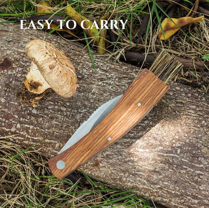 Нож за гъби с ЧЕТКА Гъбарски нож Два размера ! Сгъваем нож !