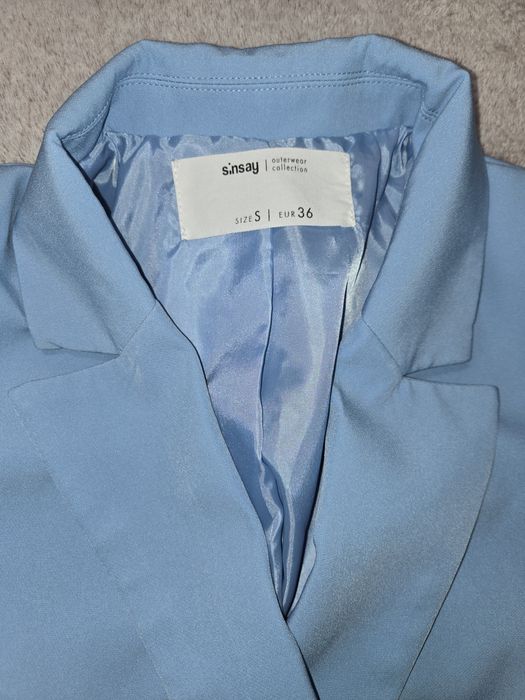 Светло синьо сако, размер S,  от Sinsay