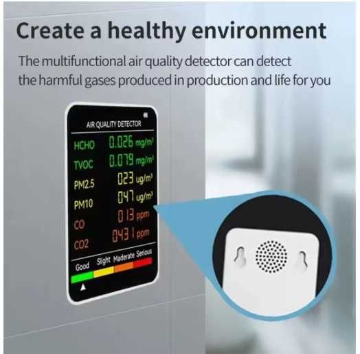Senzor Monitorizare calitate aer Co Co2 HCHO TVOC PM2.5 PM10 tester