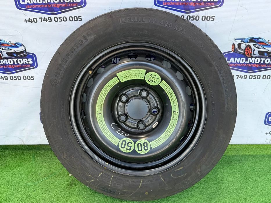 ROATĂ REZERVĂ 5*112  T 125/90 R 16 / DOT 1012 / MERCEDES BENZ C220 CDI 2011 2.1 DIESEL C-Class W204 SEDAN 2007-2015