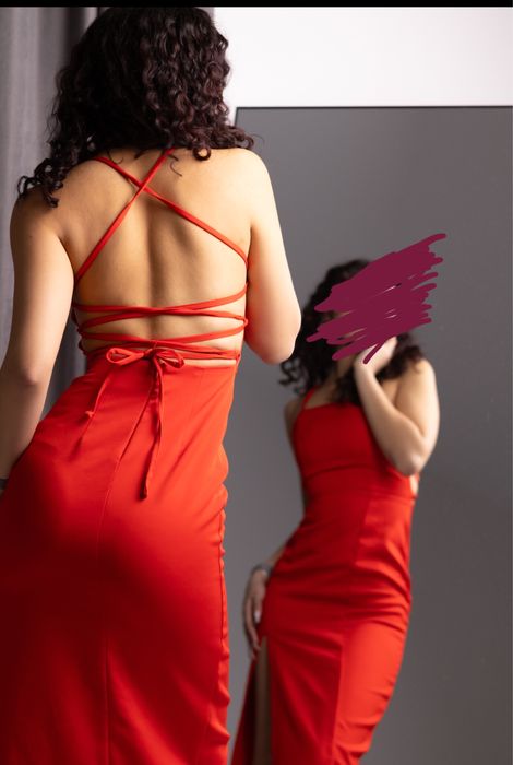 Платье красное вечернее