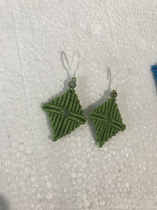 Cercei handmade, macrame de purtat