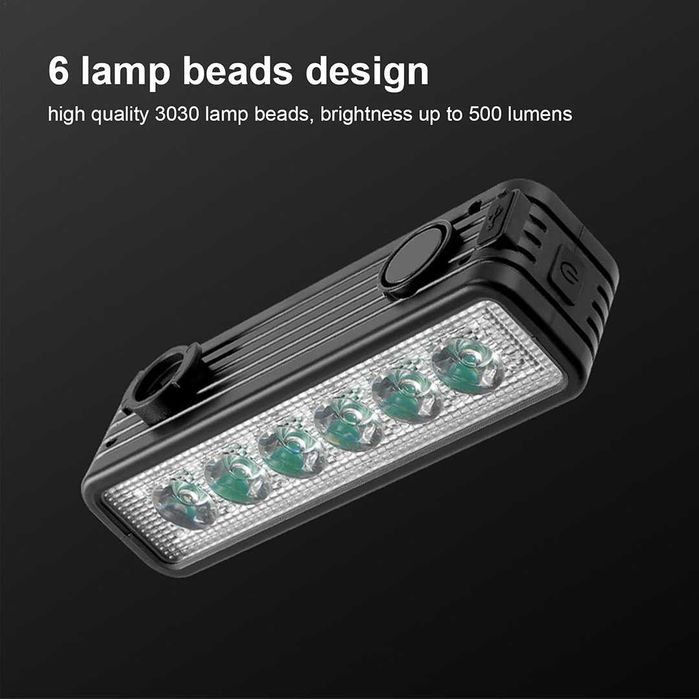 2 в 1 Предна LED светлина JOHORSE с вграден клаксон (500Lum / 120dB)