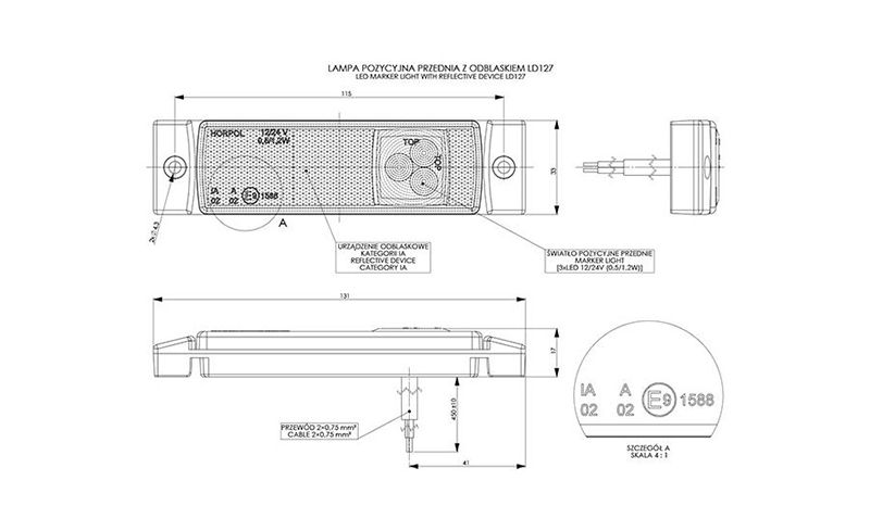 lampa gabarit led ld127