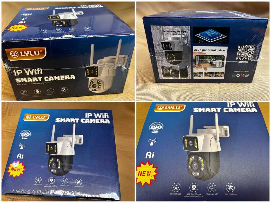 LYLU Двойна Smart WiFi безжична IP 6 mpx камера