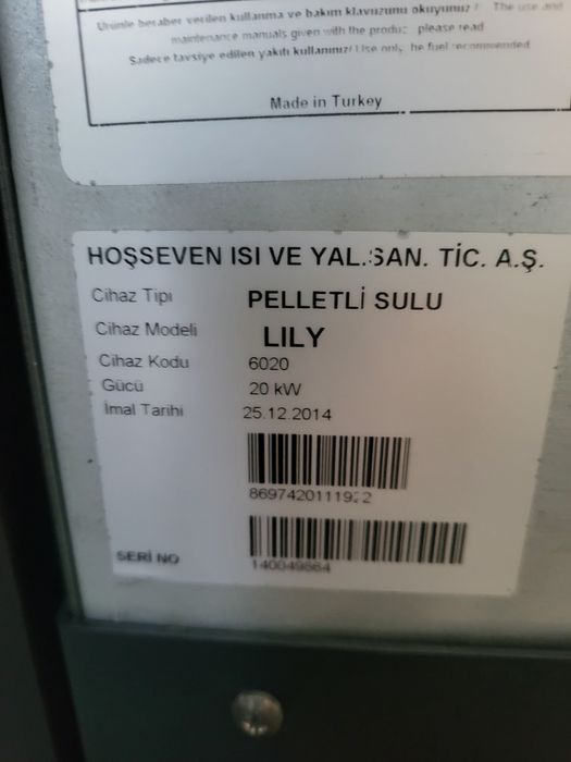 Termo șemineu pe peleți hossven 20kw