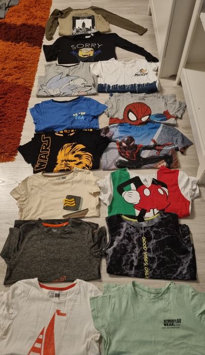 Lot 14 buc  tricouri 134-140 cm 8-9 ani