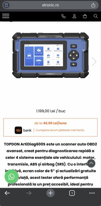 Tester profesional (diagnoza de masini)