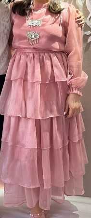 Платье с воланами для сырга салу PureWhite, размер 42–46