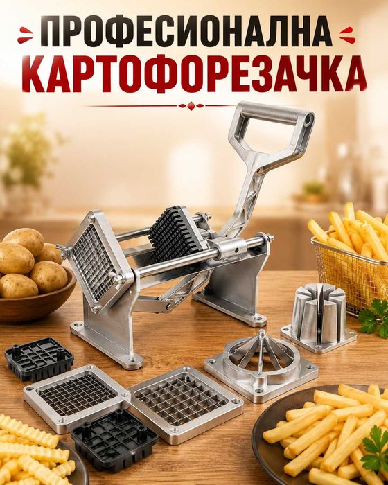 Картофорезачка професионална - 2 модела с комплект ножове