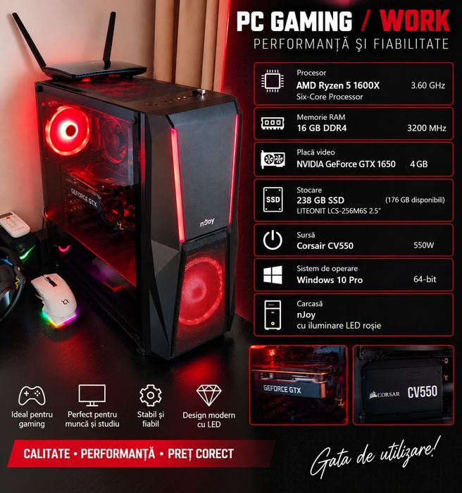 PC Gaming 1080p GTX 1650 4GB