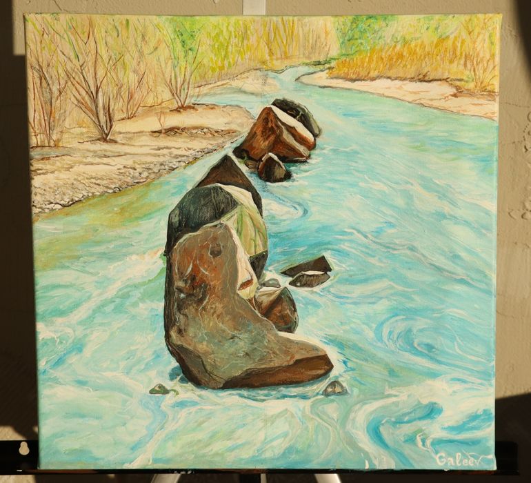 Акрилна картина "Замисъл" - 40×40