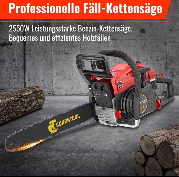 Бензинов трион 58cc двутактов едноцилиндров двигател 2.55kW трион