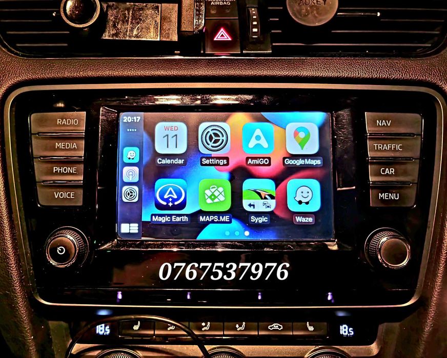 Smartlink Waze Apple CarPlay/Android Auto Skoda Octavia,Superb,Kodiak