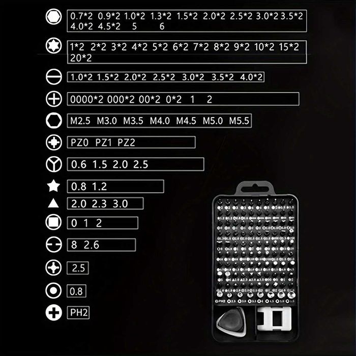 Набор отверток из 115 предметов для ремонта мобильных телефонов