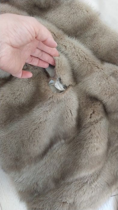 Норковая шуба с дефектами