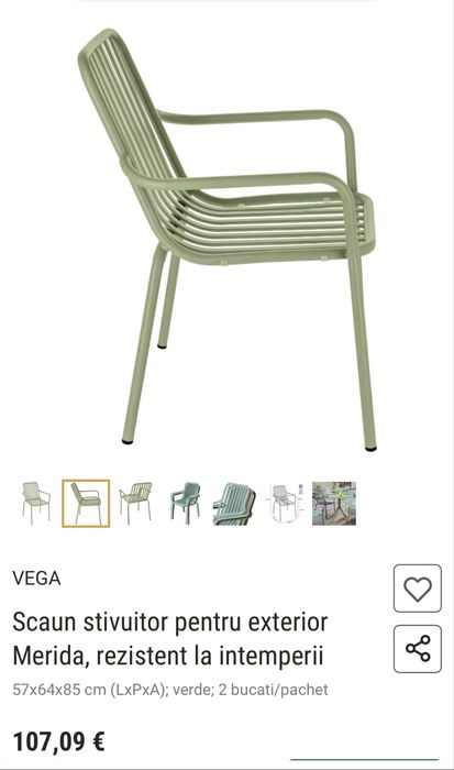 Scaune outdoor/ Scaune aluminiu