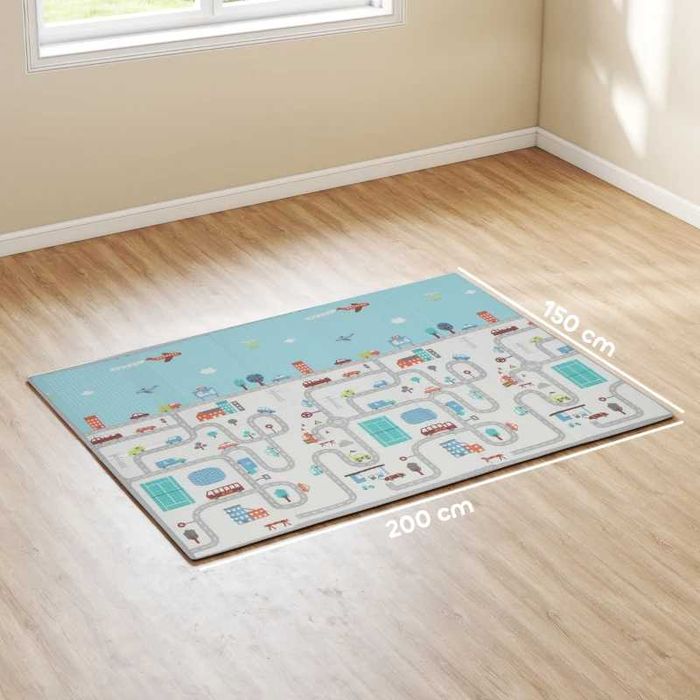 AIYAPLAY Бебешка постелка за игра, с животински мотиви, с дебелина 1,5