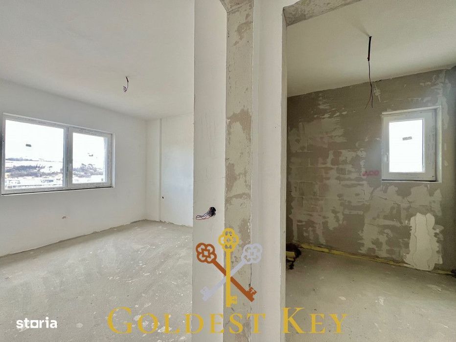 Apartament nou semifinisat, cu doua camere si balcon! Baciu