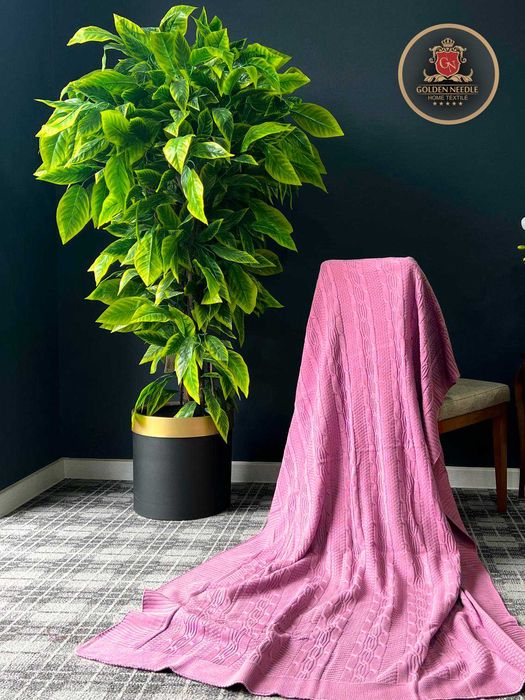 Вязаный плед 120×200 см — Подарка