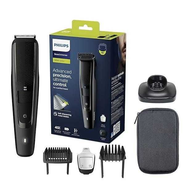 Aparat de Tuns Barba Philips Beard Trimmer Series 5000, Precision Control, Fara Fir