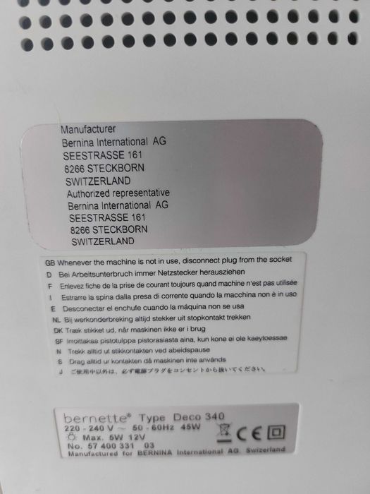 Вышивальная машина Bernette Deko 340