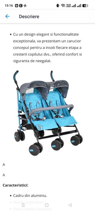 Căruț sport gemeni