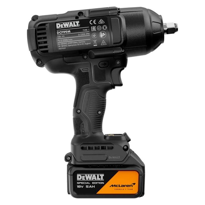 Акумулаторен ударен гайковерт DeWALT DCF99MP2T McLaren F1, 18V, 1898Nm, 1/2″