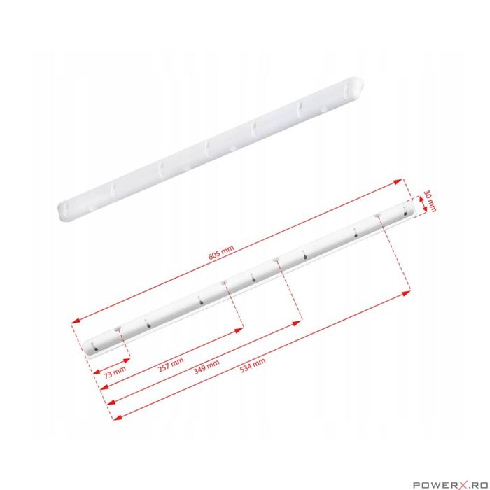 Uscator rufe de tavan 7x120 cm Sepio