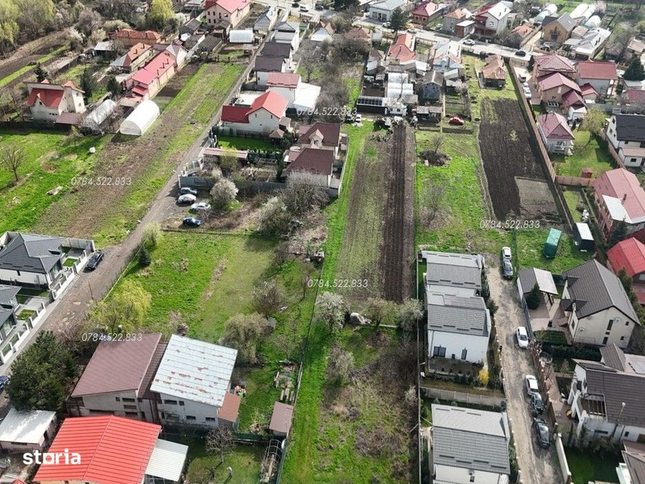 Teren de vanzare intre case comuna Berceni IF aproape de sosea