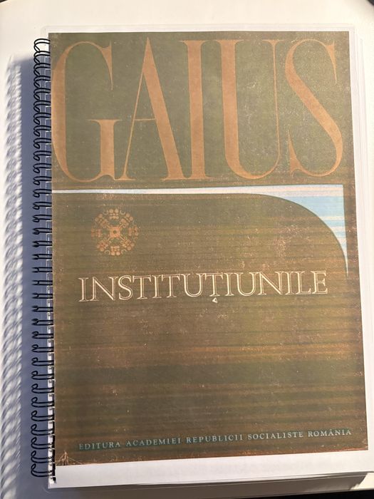 Institutiile lui Gaius - Carte Drept Roman