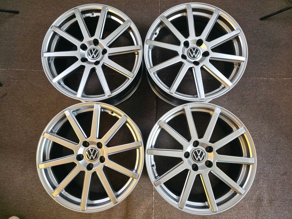 4 Jante Aliaj 5x112 18'' 8J ET 35 57.1 - Dedicate VW Tiguan Passat Golf T-Roc Touran Sharan / Skoda Octavia Superb Yeti Kodiaq Karoq JANTE NOI !