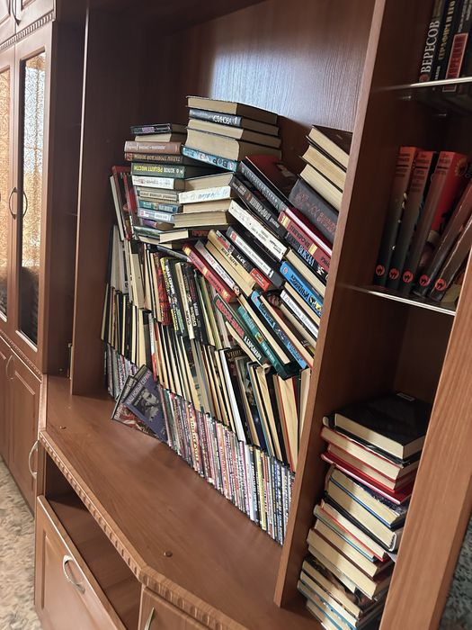Продам мебель с книгами вместе