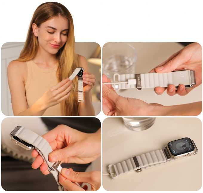 Ремешок (band) на Apple Watch с возможностью зарядки часов USB Type-C