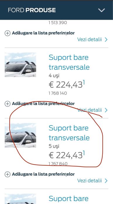 Bare transversale Ford Focus 2011-2014, hatchback, originale FORD