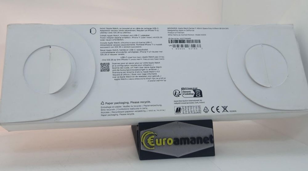 Apple Watch 11 , Carcasa Space Grey Aluminium 46mm, NEACTIVAT -A-