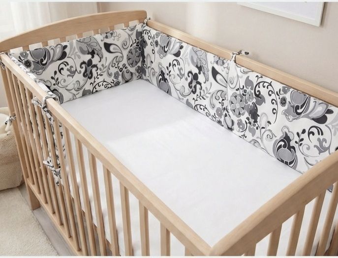 Apărători pătuț bebe cu burete 3 cm protecții, laterale