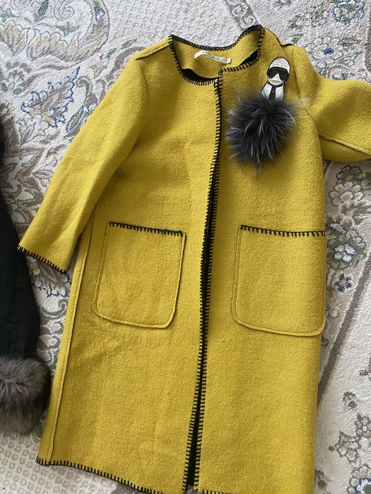 Пальто и қалың қэкардиган модный