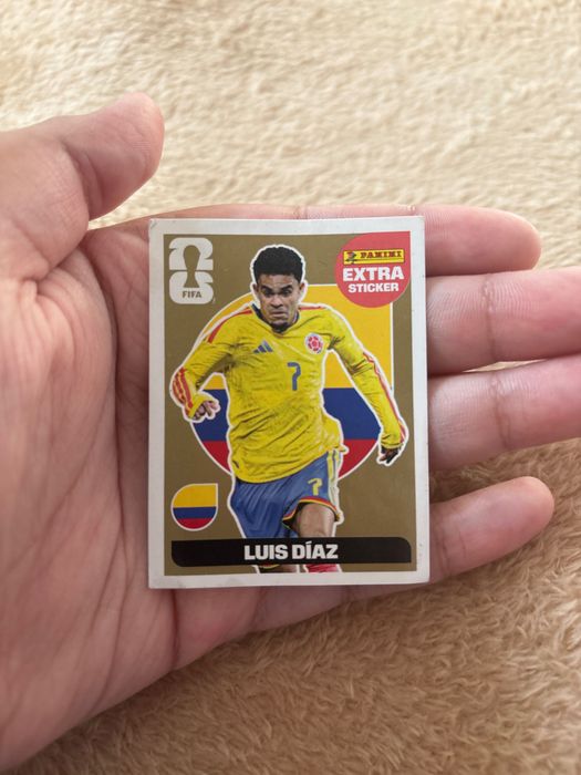 cartonaș warld cup extra Stiker Gold Luis Diaz
